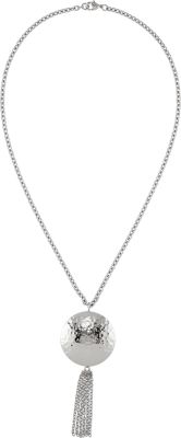 Amalfi&trade; Stainless Steel Lariat with Hammered Dome