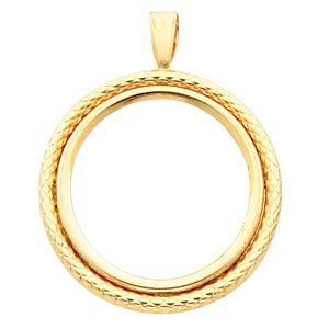 Snakeskin Pattern Tab Back Frame Pendant for U.S. $2.50 or 1/10 Ounce Chinese Panda Coin