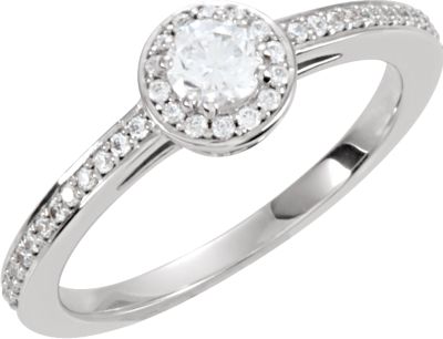 Halo-Style Engagement Ring or Band Mounting 