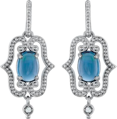 Granulated Design Dangle Earrings