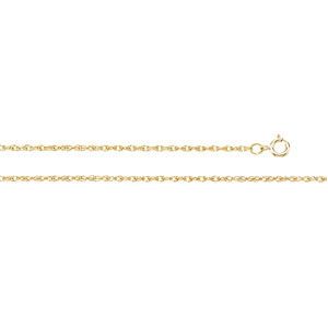 1.25 mm Lasered Titan Gold Rope Chain