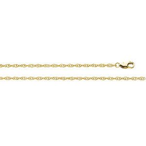 1.5 mm Lasered Titan Gold Rope Chain