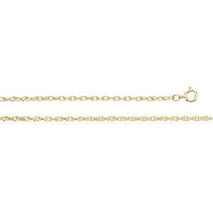 1.5 mm Lasered Titan Gold Rope Chain
