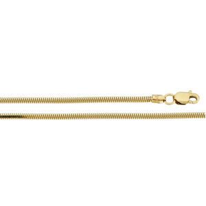 1.5 mm Solid, Round, Snake Chain