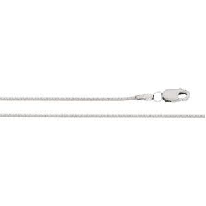 1.0 mm Diamond-Cut, Square Snake Chain