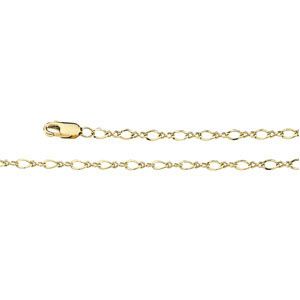 2.25 mm Solid Figure Eight Chain