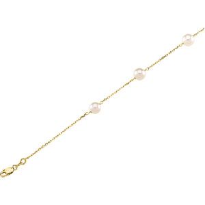 5 mm Cultured Pearl Station Necklace or Bracelet