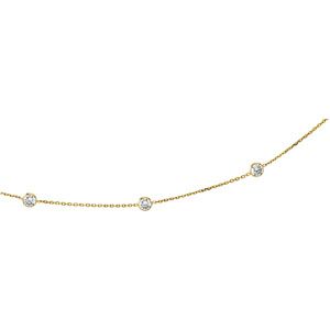 4 mm Cubic Zirconia Station Necklace