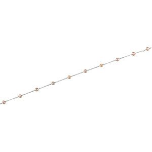 5 - 6 mm Pink Pearl Station Necklace