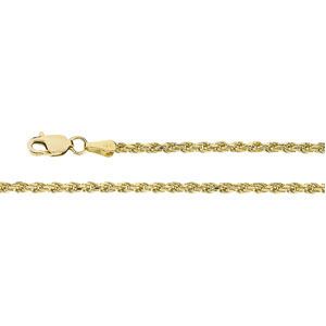 2.5 mm Diamond-Cut Rope Chain