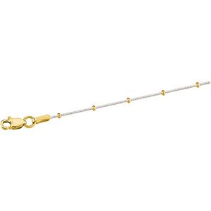 .75 mm Square Snake Chain w/ 1.75 mm Beads