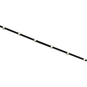 Black Rubber Cord Necklace with Beads - 1.5mm