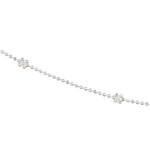1.5 mm Diamond Cut Bead Chain with Flowers