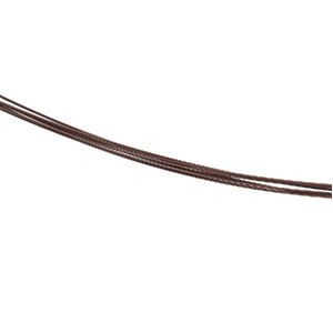 Stainless Steel / Brown 7-Strand Coated Chain