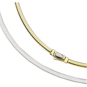 3 mm Two Tone Reversible Omega Chain