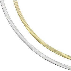 4 mm Two Tone Reversible Omega Chain