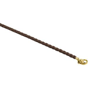 3 mm Brown Braided Leather Cord