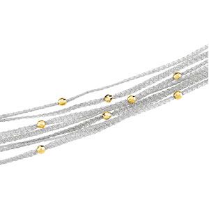 7-Strand Mesh Chain with Faceted Beads