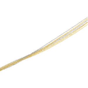 6-Strand, Two Tone, Sparkling Singapore Chain