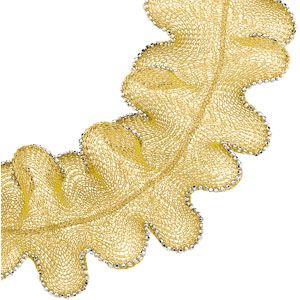 30.75mm Bead Chain Trimmed, Woven Necklace