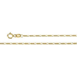 1.25 mm Solid Figaro Chain