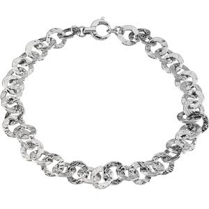 Sterling Silver Circle Chain Necklace or Bracelet