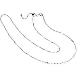 1.50mm Sterling Silver Adjustable Rolo Chain