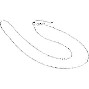 .75mm Sterling Silver Adjustable Cable Chain