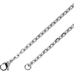 3.5mm Stainless Steel Diamond Cut Flat Cable Chain