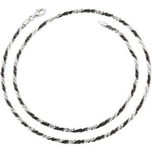 Rhodium Plated Fashion Chain