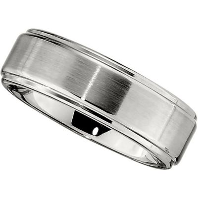 Dura Cobalt&trade; Band with Satin Finish & Ridges