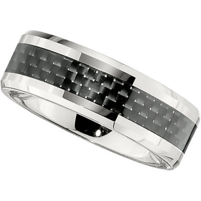 Dura Cobalt&trade; Band with Black Carbon Fiber Inlay