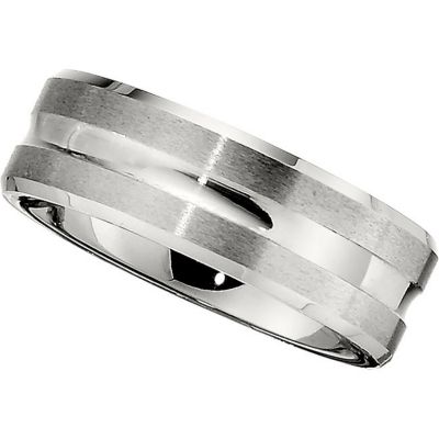 Dura Cobalt&trade; Band with Satin Finish & Groove