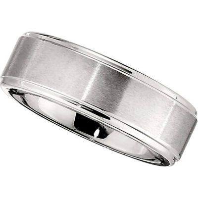 Dura Cobalt&trade; Band with Satin Finish & Ridges