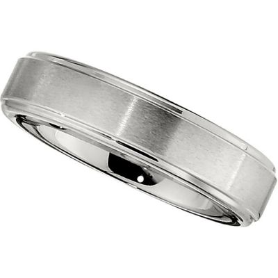 Dura Cobalt&trade; Band with Satin Finish & Ridges