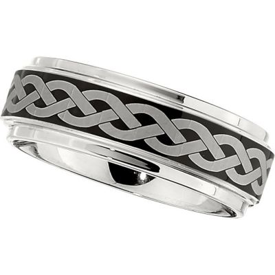 Dura Cobalt&trade; Band with Black Laser Braid Pattern