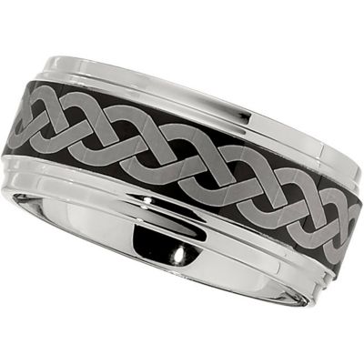 Dura Cobalt&trade; Band with Black Laser Braid Pattern