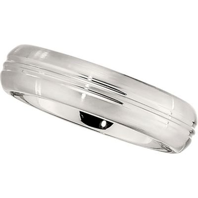 Dura Cobalt&trade; Band with Satin Finish & Grooves