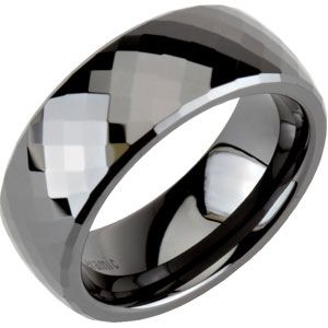 8.0mm Ceramic Couture&trade; Faceted Band