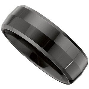8.0mm Ceramic Couture&trade; Beveled Dome Band