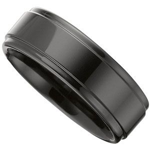 8.0mm Ceramic Couture&trade; Ridged Band