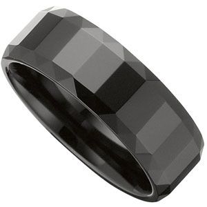 8.0mm Ceramic Couture&trade; Faceted Band