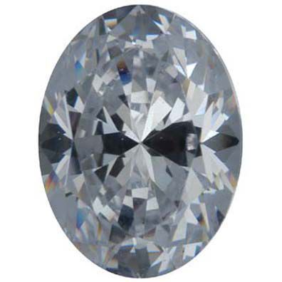 Oval Lab Created White Cubic Zirconia