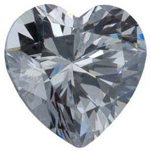 Heart Lab Created White Cubic Zirconia