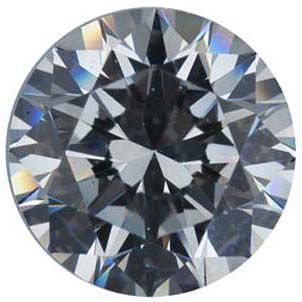Round Lab Created White Cubic Zirconia