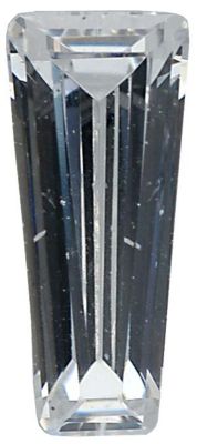 Tapered Baguette Lab Created White Cubic Zirconia