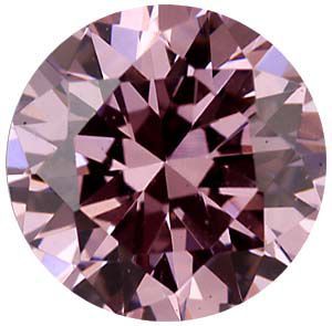Round Lab Created Pink Cubic Zirconia