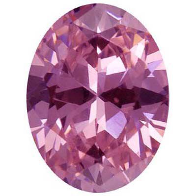 Oval Lab Created Pink Cubic Zirconia