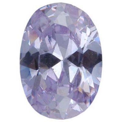 Oval Lab Created Lavender Cubic Zirconia