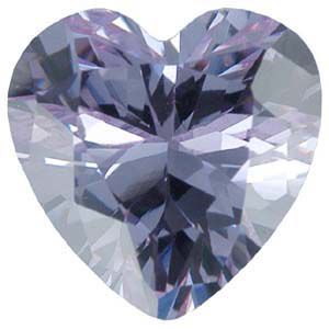 Heart Lab Created Lavender Cubic Zirconia